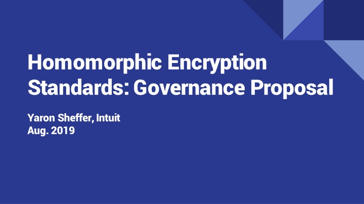 homomorphic encryption standards governance