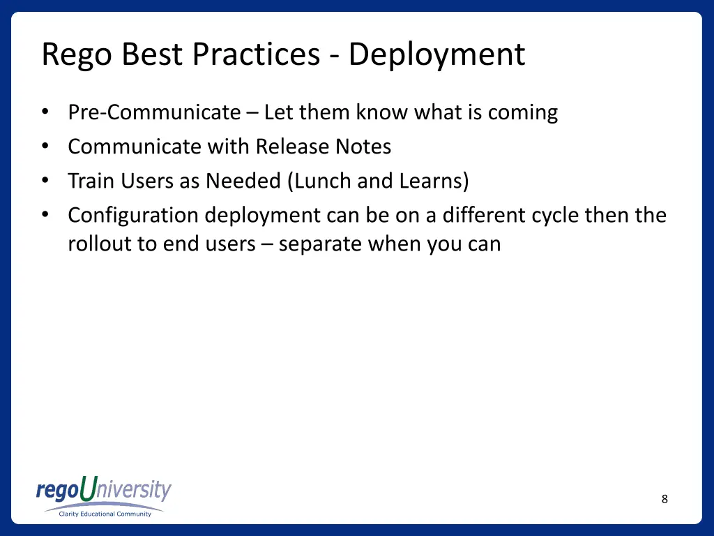 rego best practices deployment