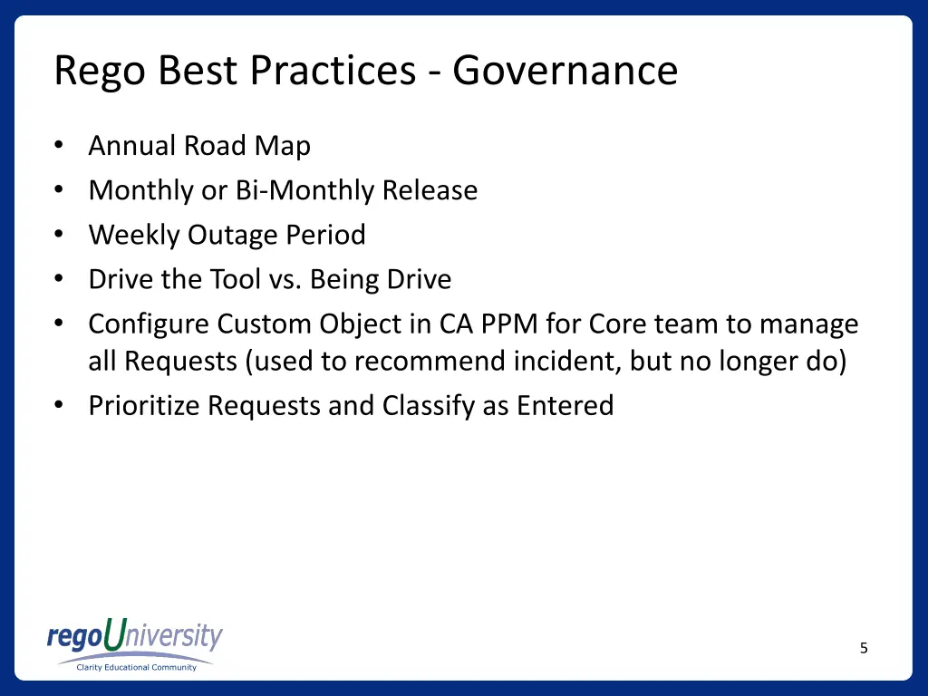 rego best practices governance