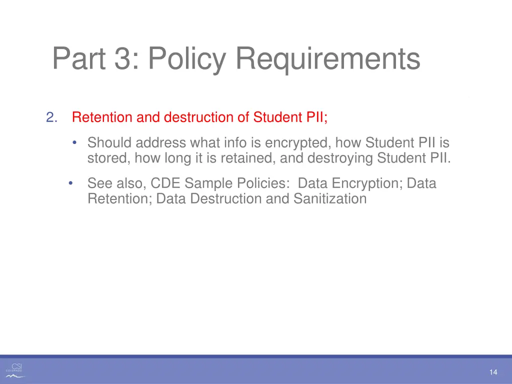 part 3 policy requirements 1