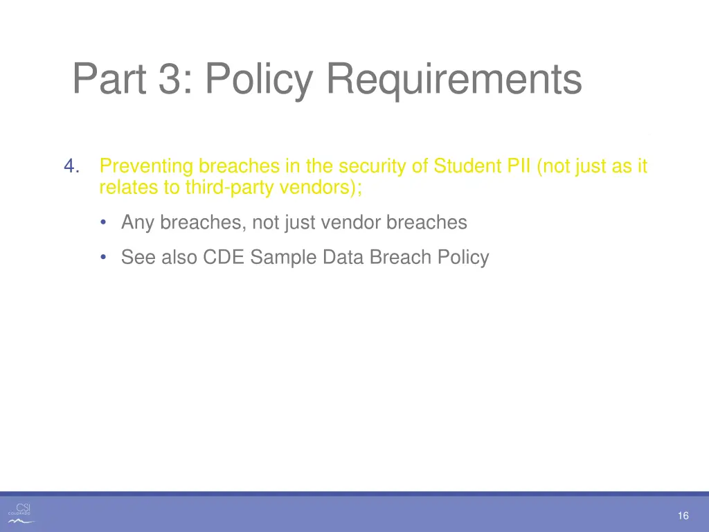 part 3 policy requirements 3