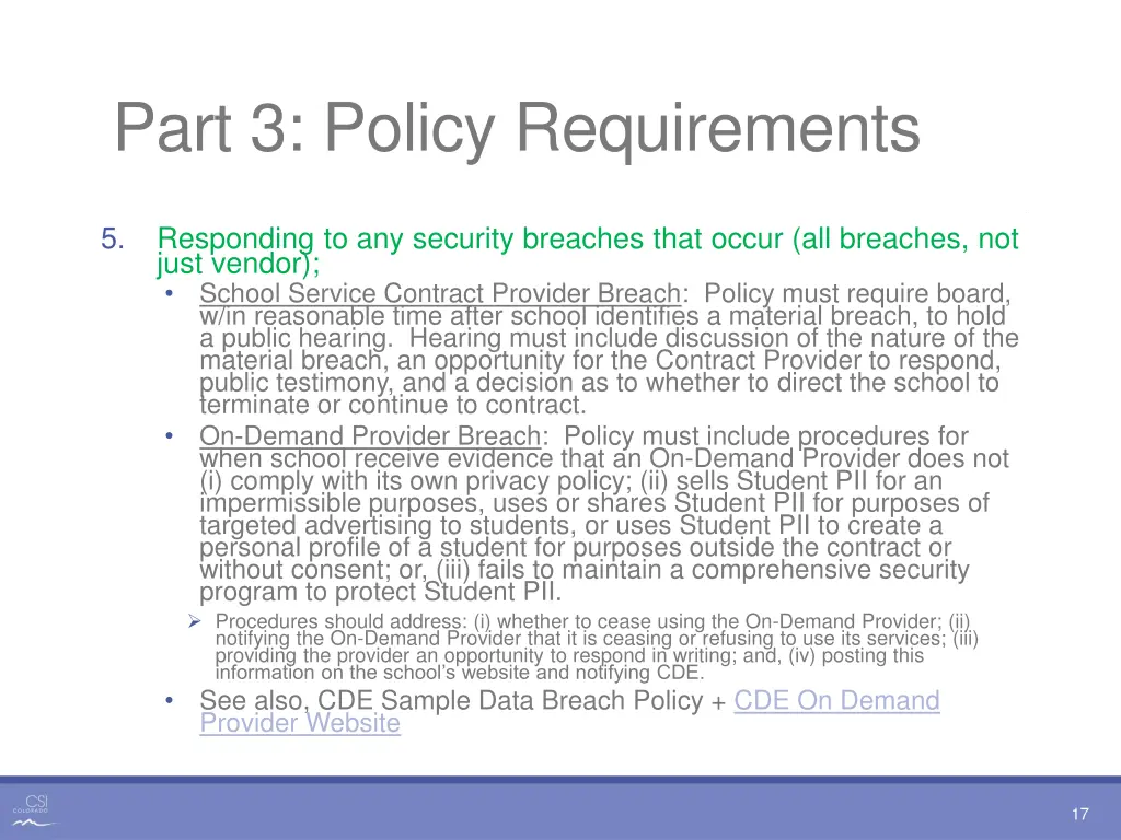 part 3 policy requirements 4