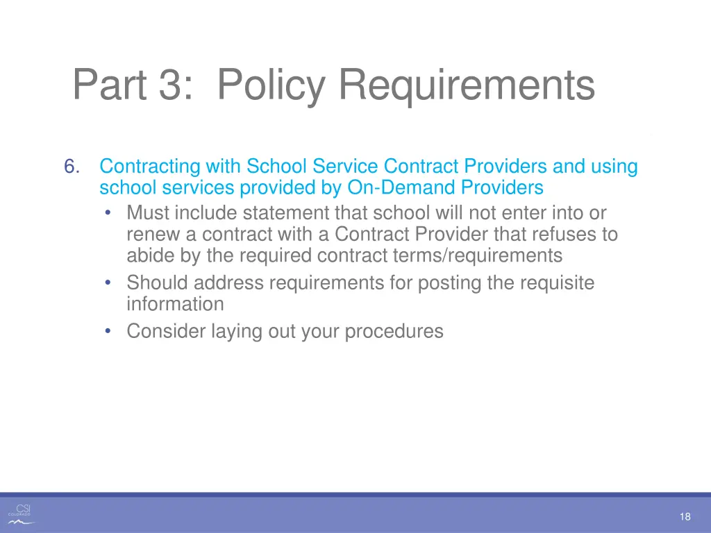 part 3 policy requirements 5