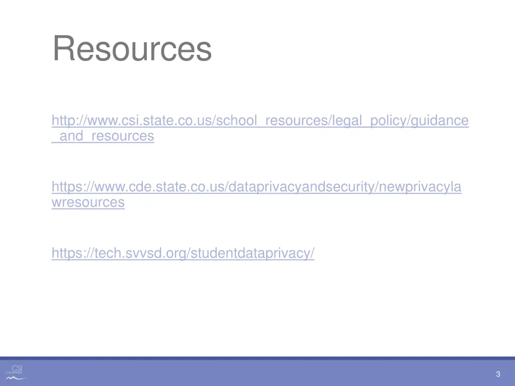 resources