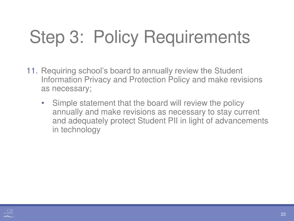 step 3 policy requirements 1