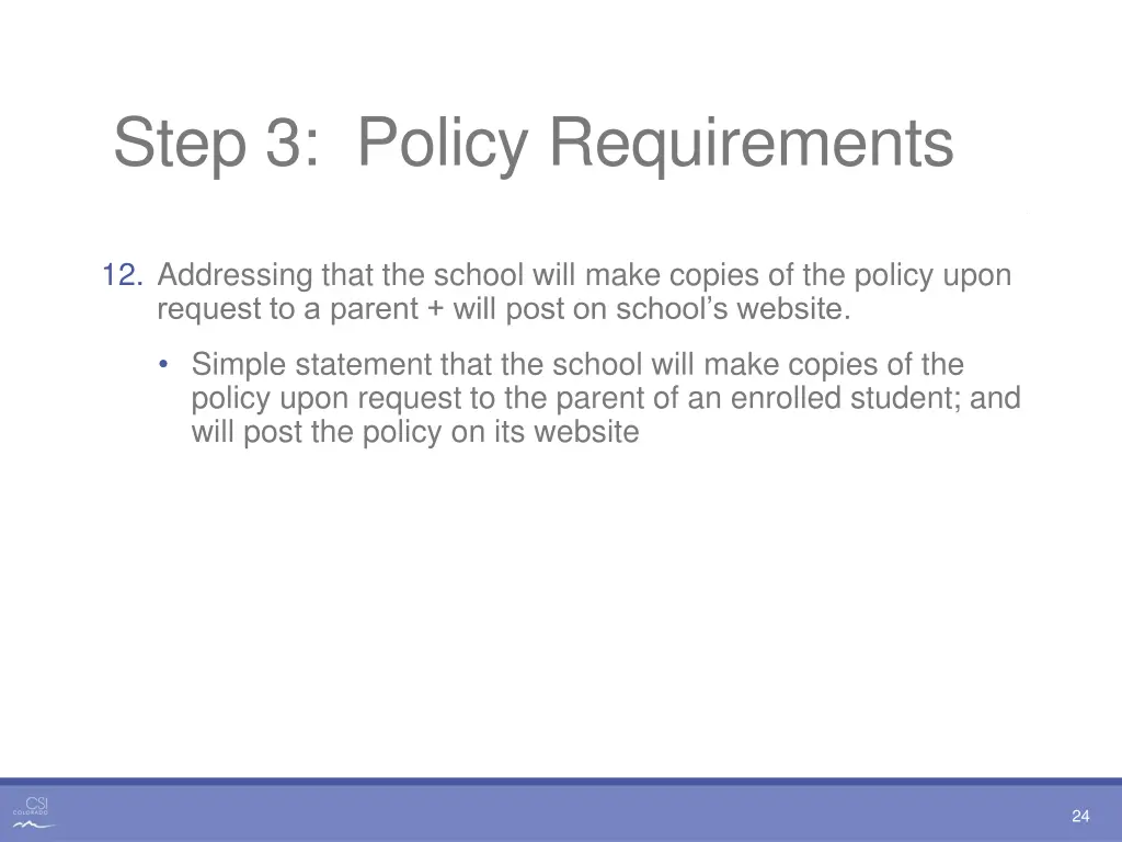 step 3 policy requirements 2