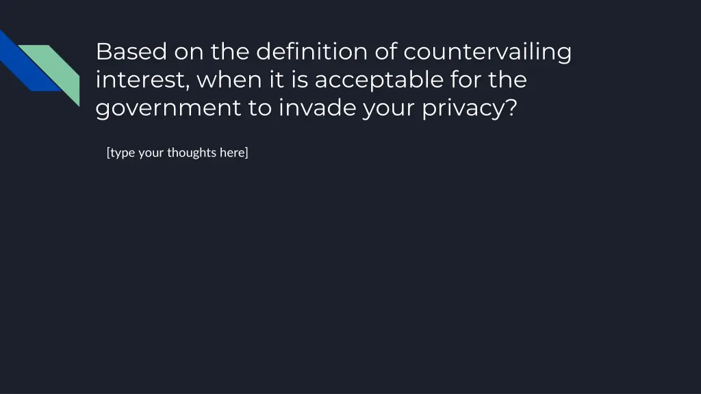 based on the definition of countervailing