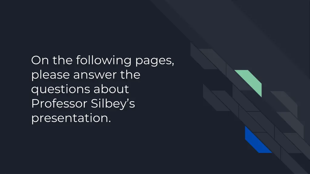 on the following pages please answer