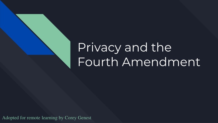 privacy and the fourth amendment