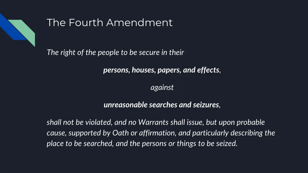 the fourth amendment