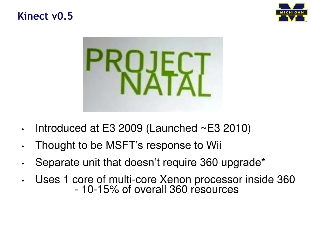 introduced at e3 2009 launched e3 2010 thought