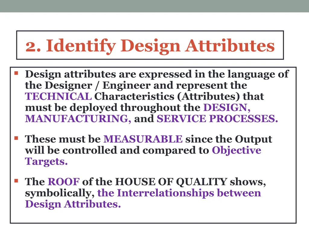 2 identify design attributes