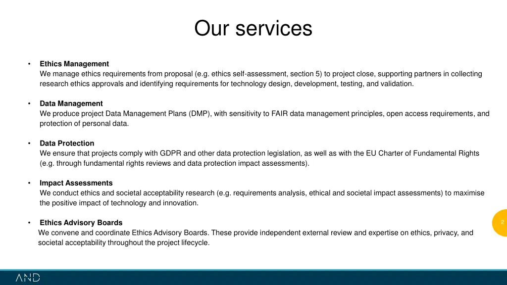 our services