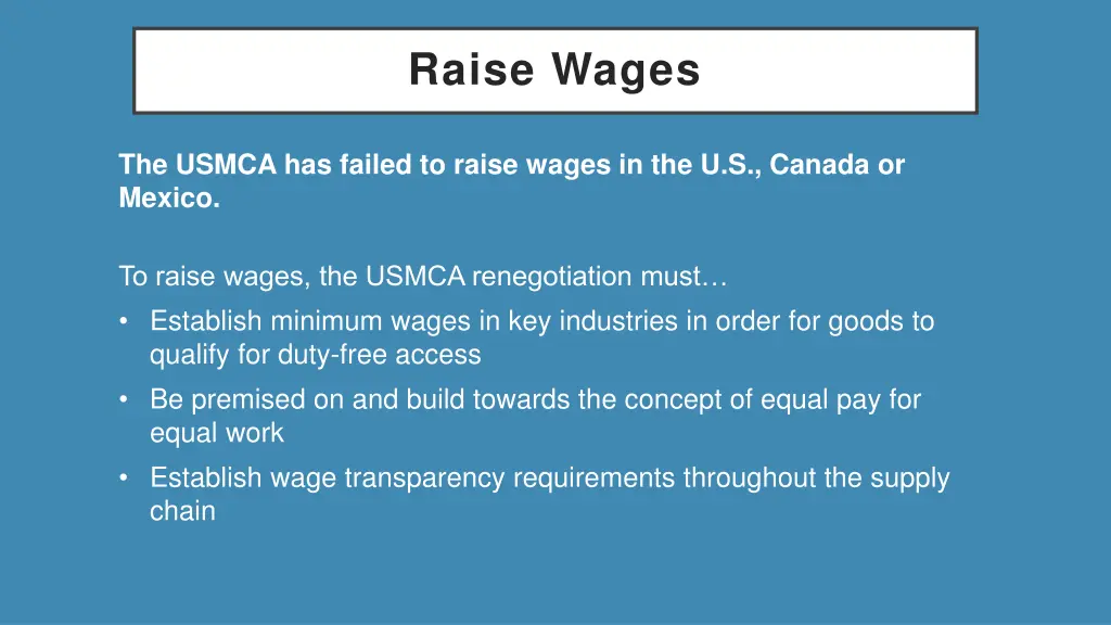 raise wages