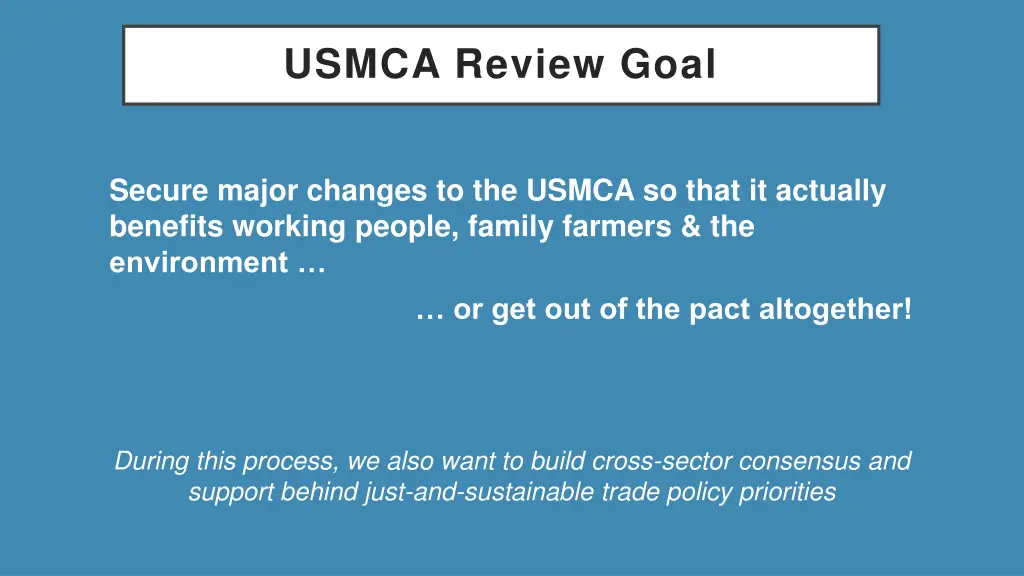 usmca review goal