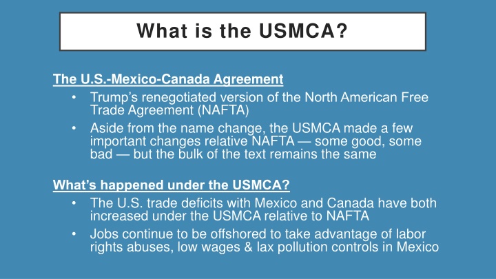 what is the usmca