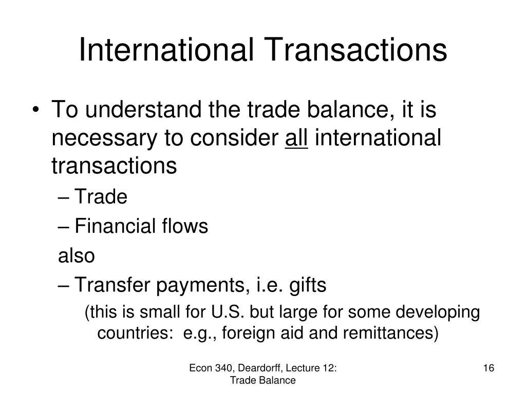 international transactions