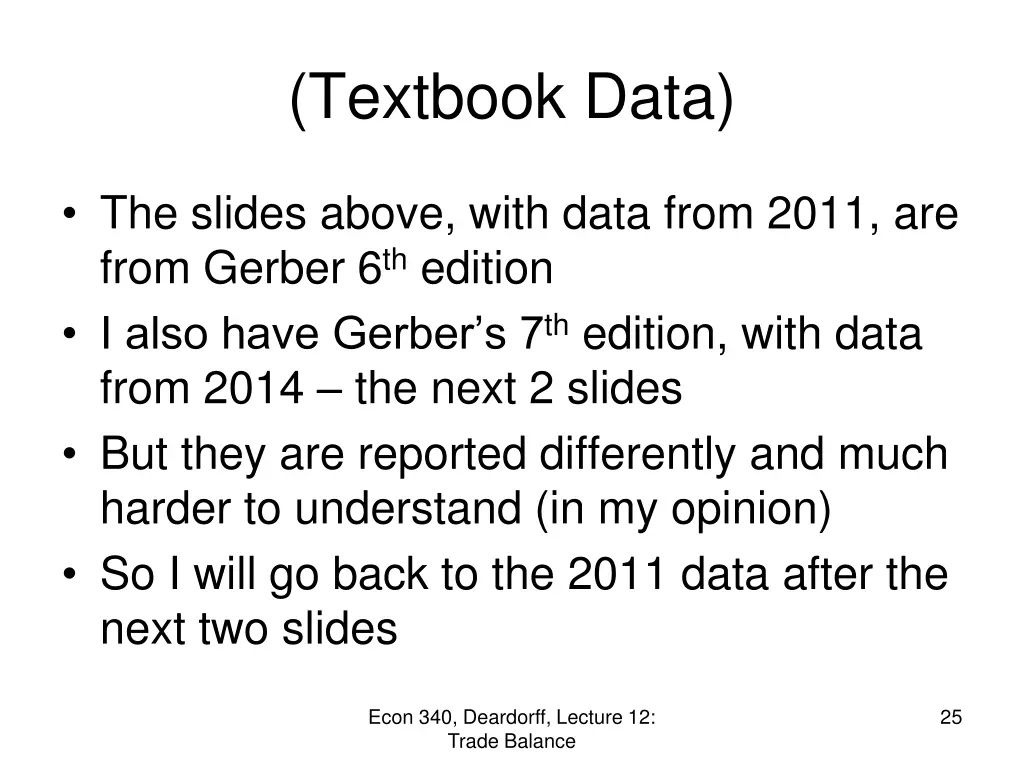 textbook data