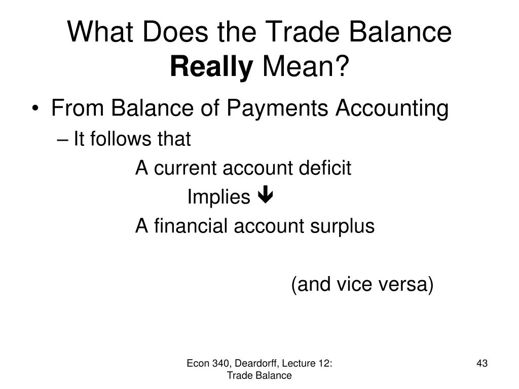 what does the trade balance really mean from 1