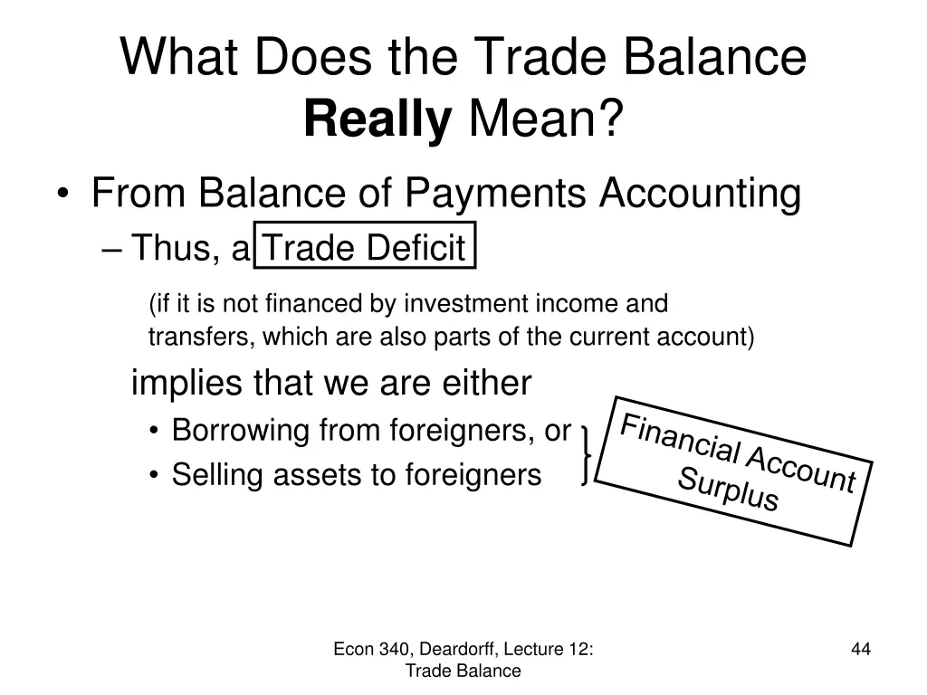 what does the trade balance really mean from 2
