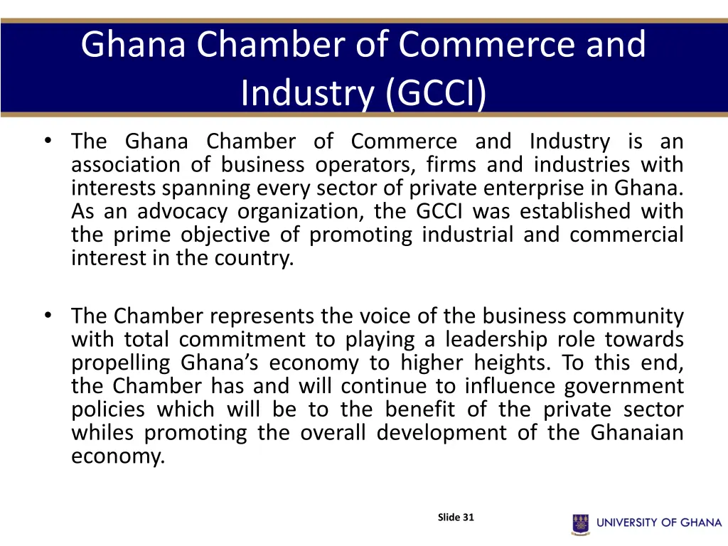 ghana chamber of commerce and industry gcci