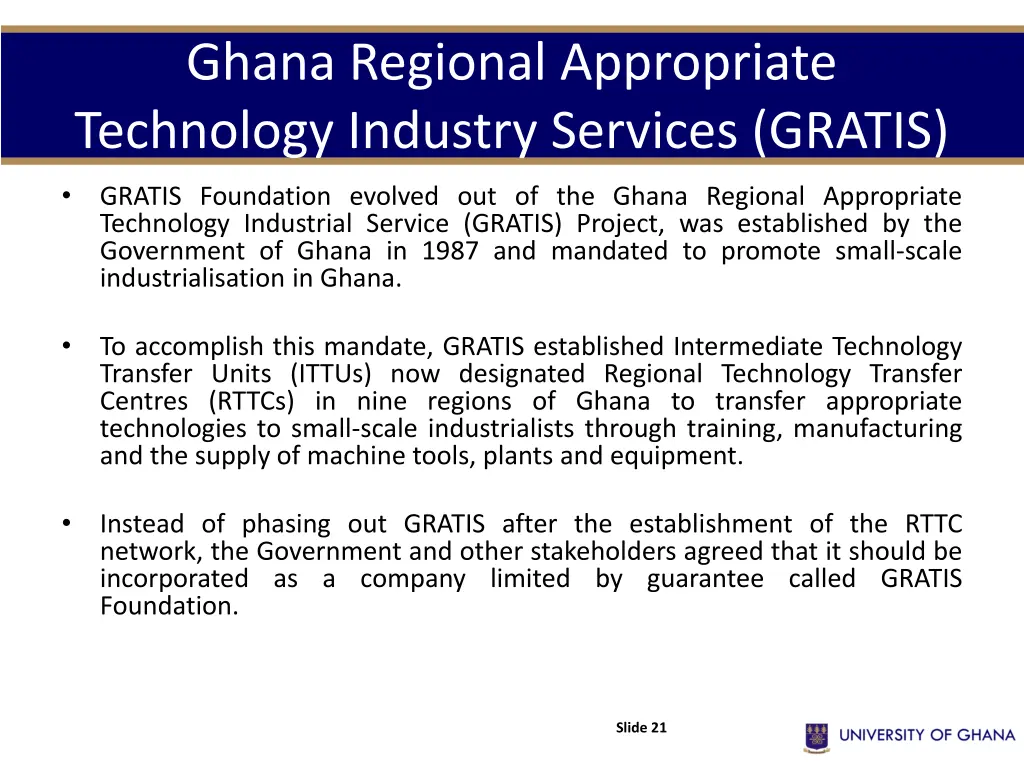 ghana regional appropriate technology industry