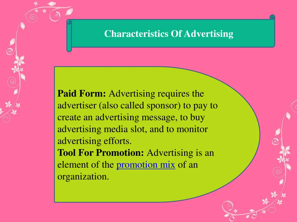 characteristics of advertising