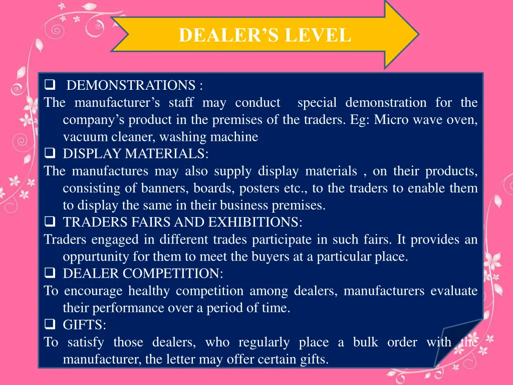 dealer s level