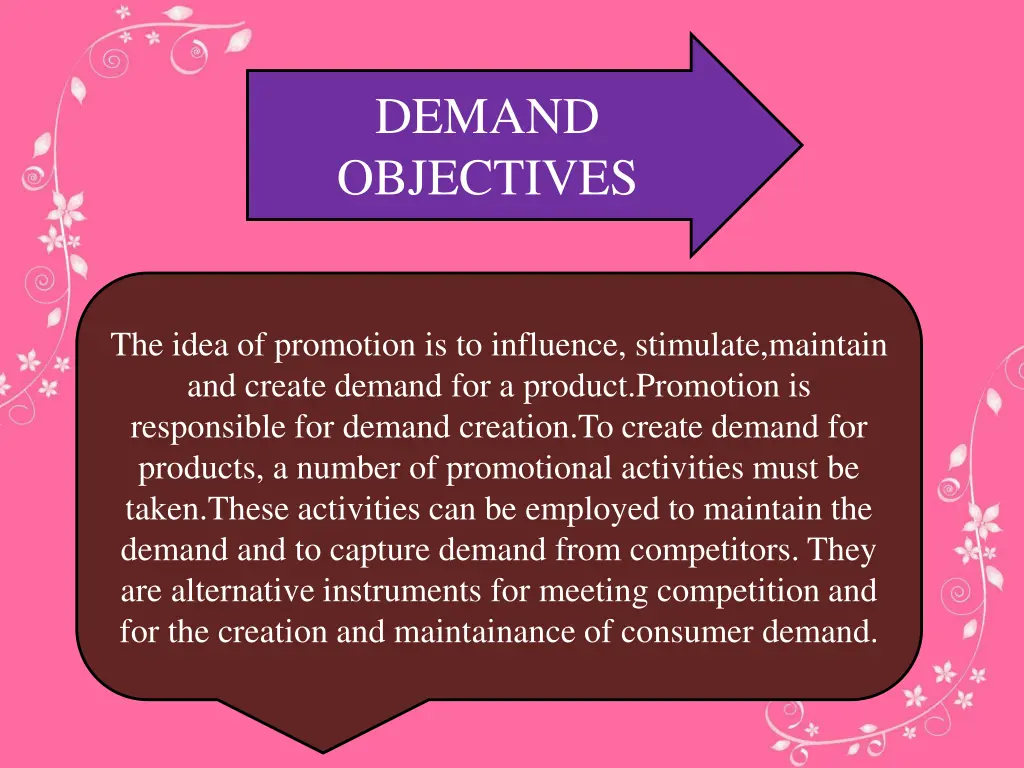 demand objectives