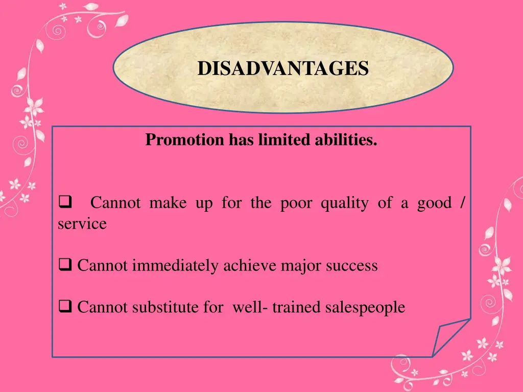 disadvantages