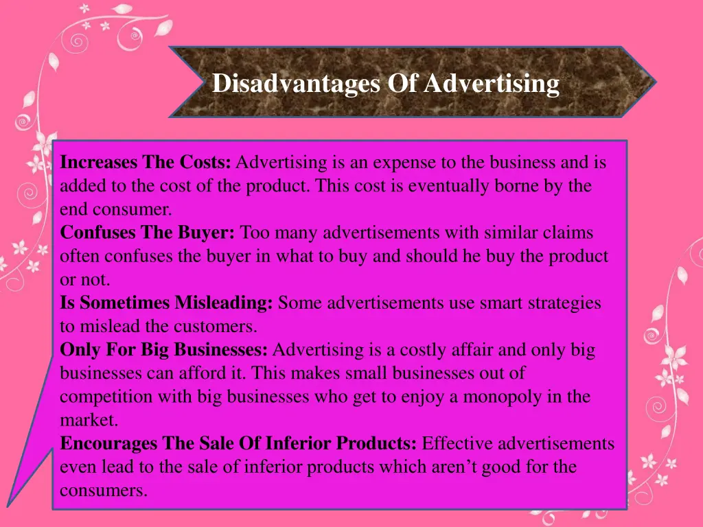 disadvantages of advertising
