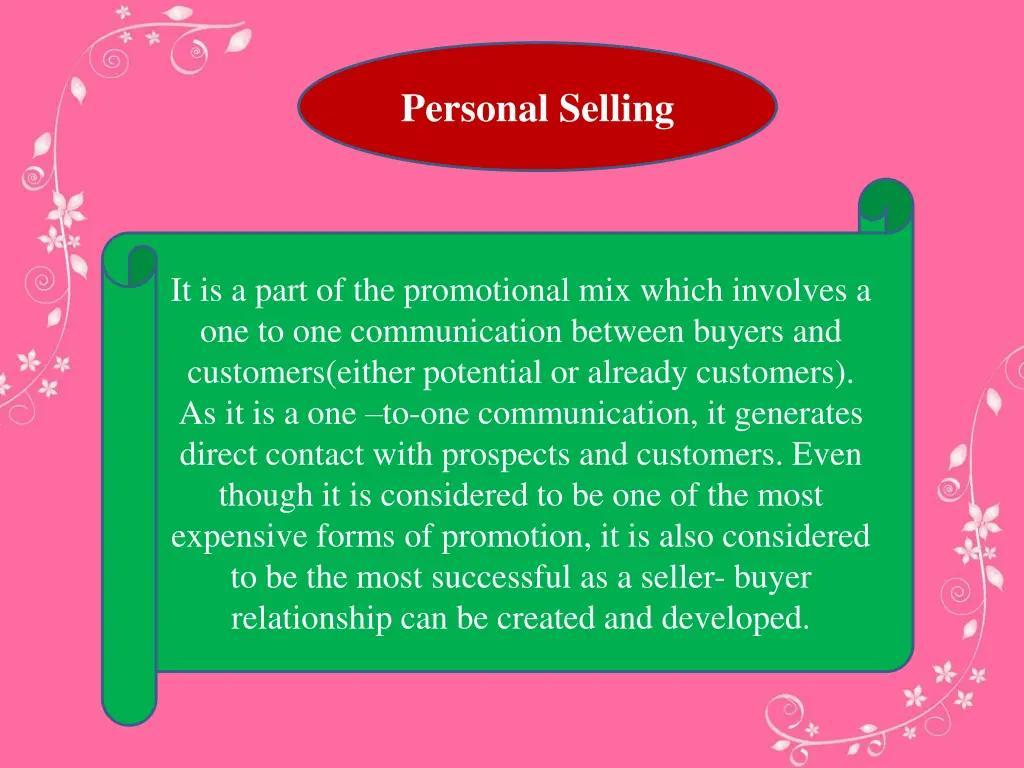 personal selling