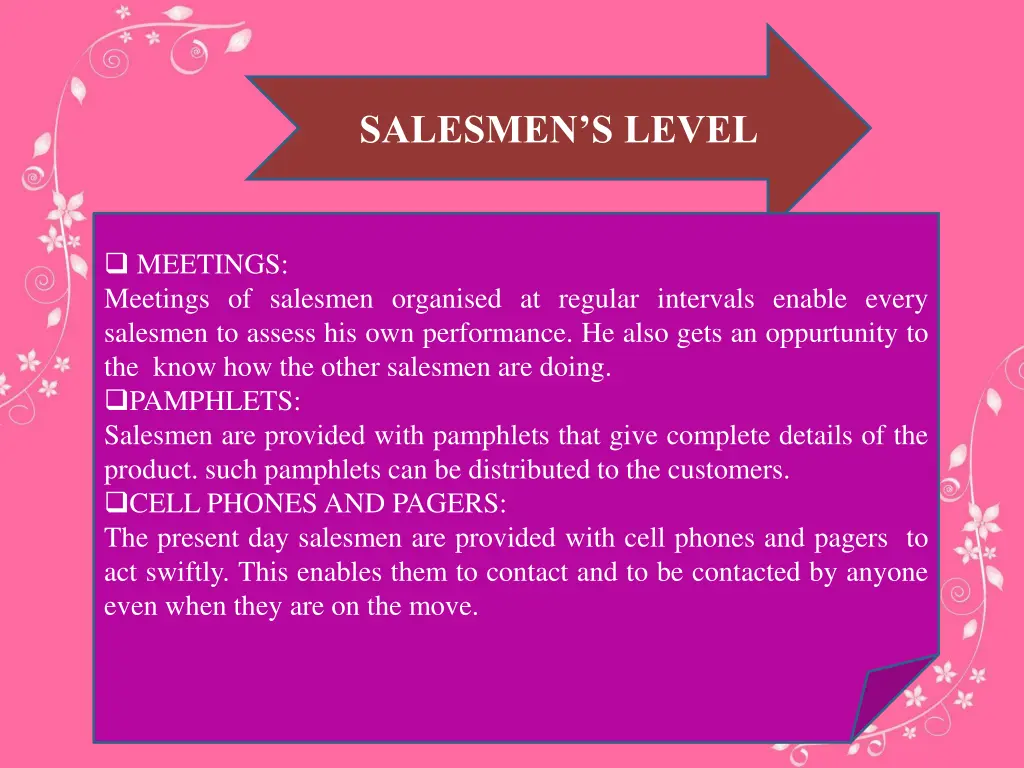 salesmen s level