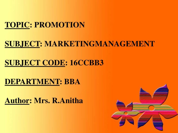 topic promotion