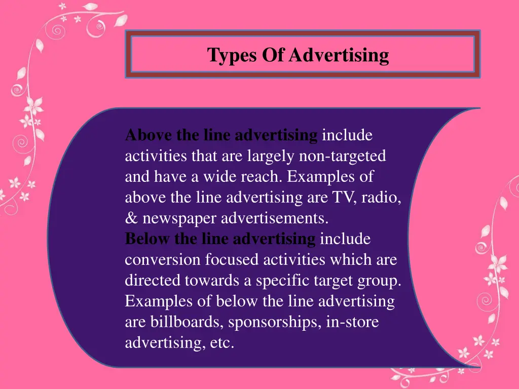types of advertising