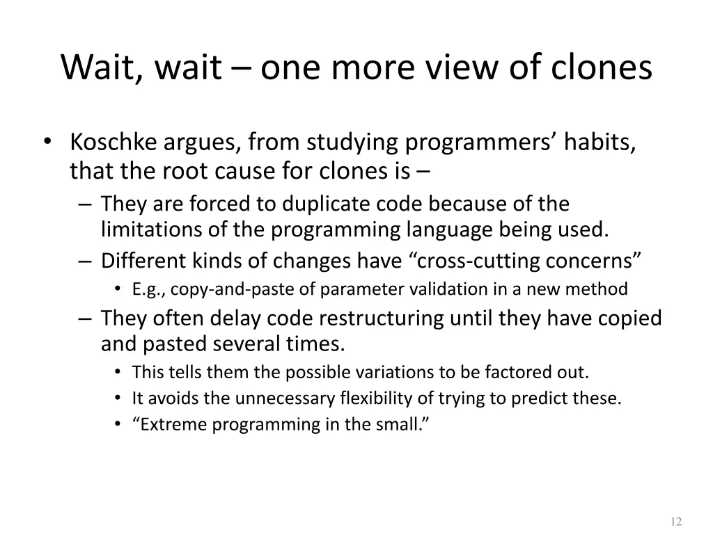 wait wait one more view of clones
