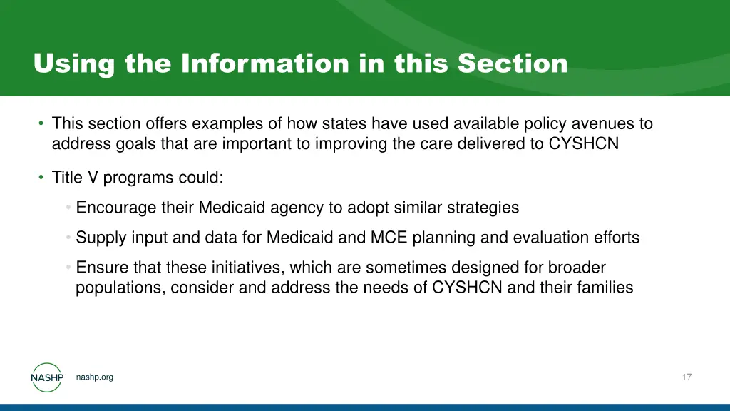 using the information in this section