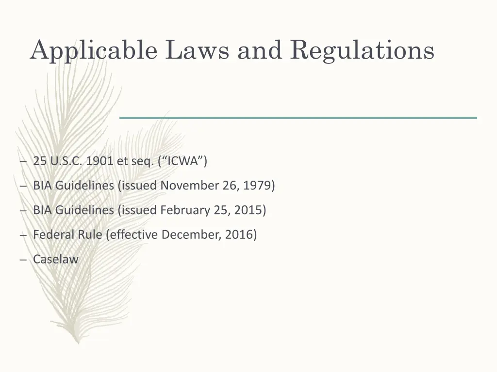 applicable laws and regulations