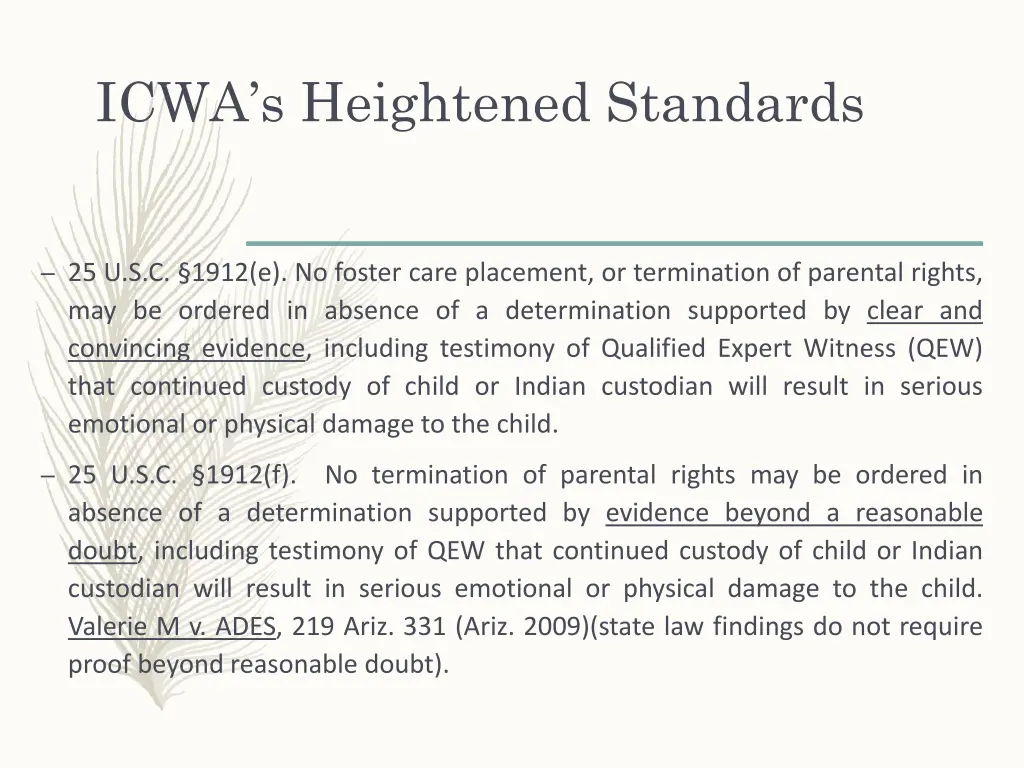 icwa s heightened standards 1