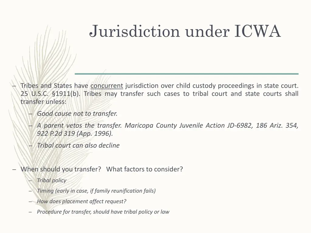 jurisdiction under icwa 1