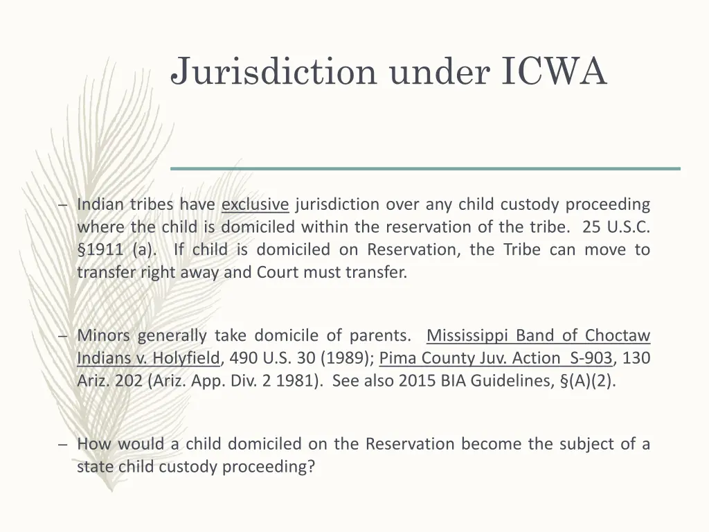 jurisdiction under icwa