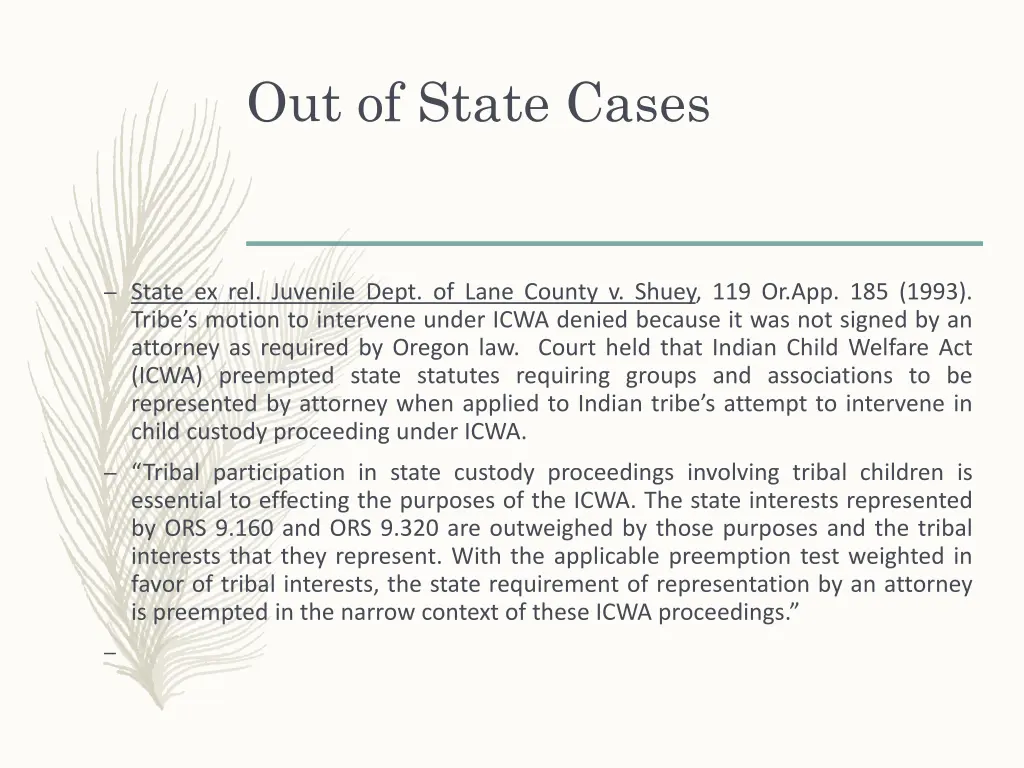 out of state cases