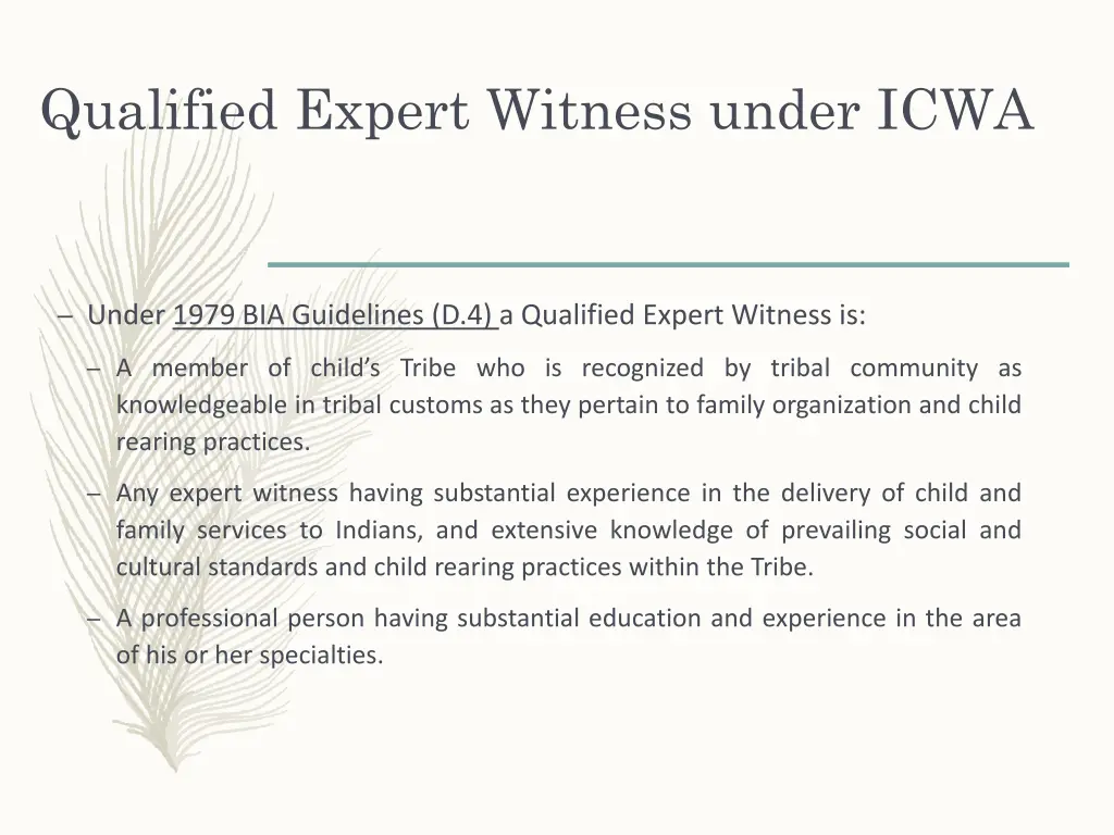 qualified expert witness under icwa