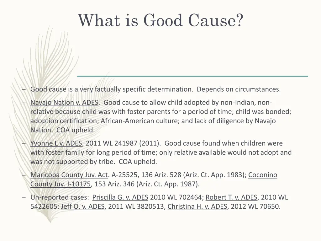 what is good cause 1