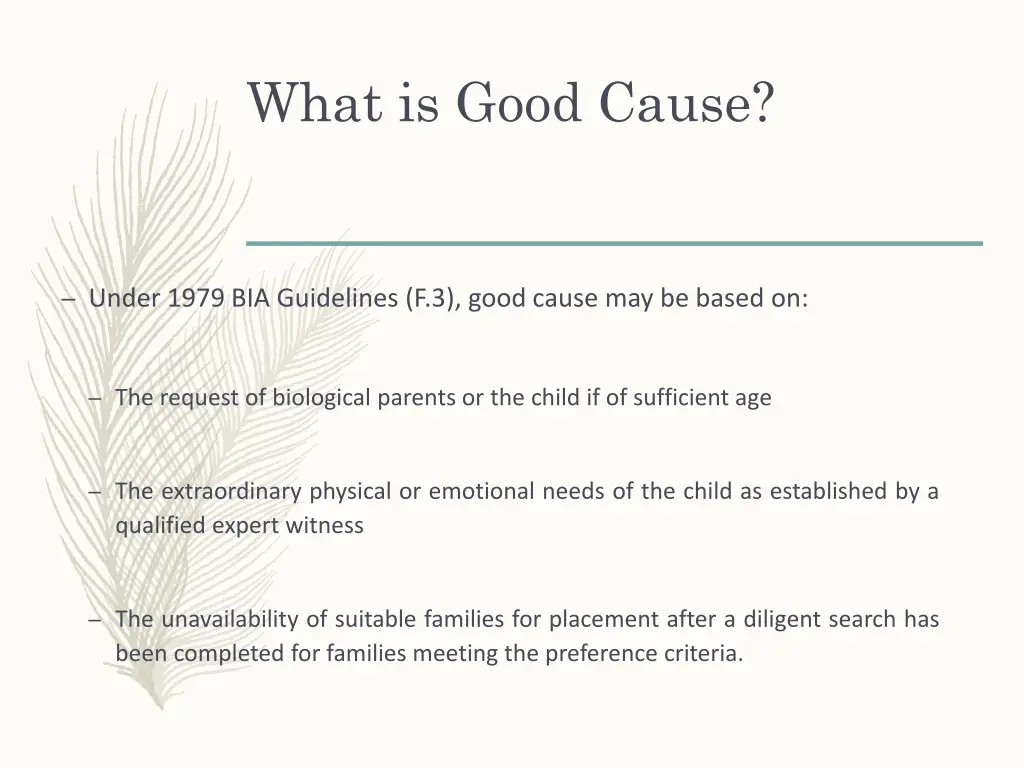 what is good cause