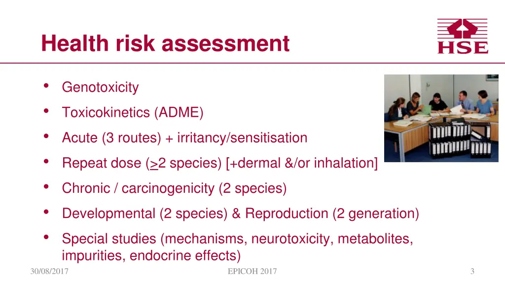health risk assessment