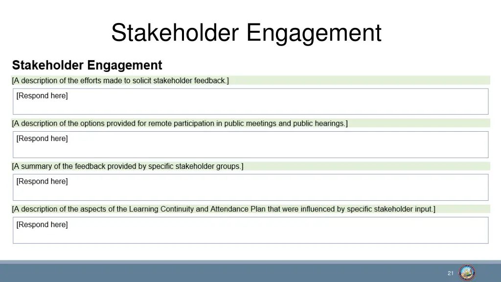 stakeholder engagement
