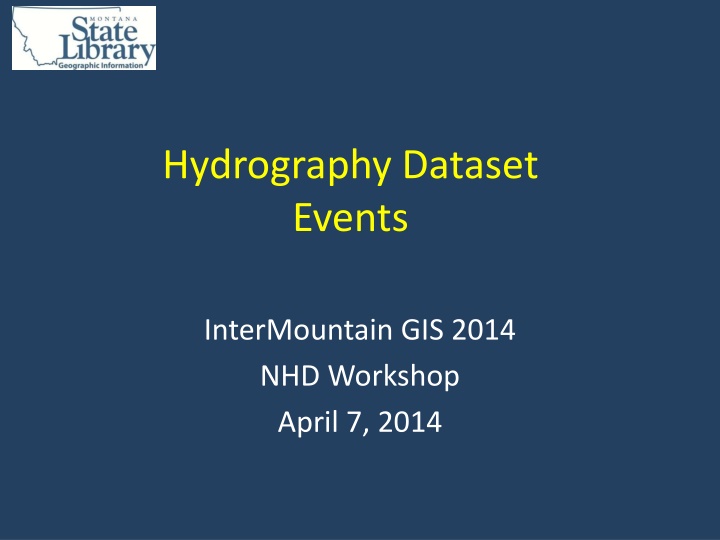 hydrography dataset events