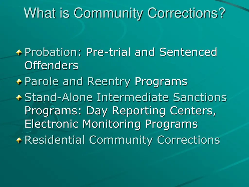 what is community corrections