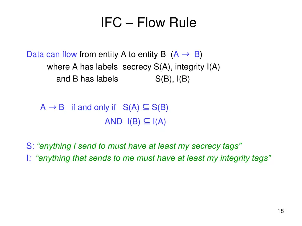 ifc flow rule